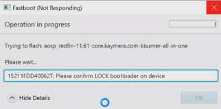 kburner (lock the bootloader)